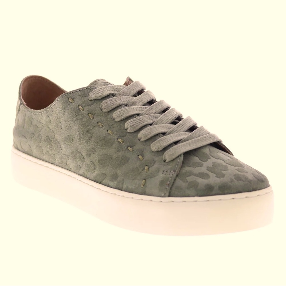Frye Women’s Lena Low Lace Suede Sneaker, Olive Green, SIZE: 7